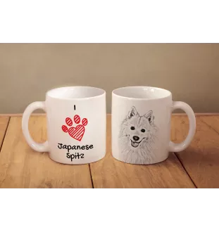 Szpic japoński kubek z psem I love Art-Dog