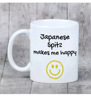 Japan-Spitz, Japanischer Spitz, Nihon Supittsu - Tasse mit Hund, fröhliche Tasse für Hundeliebhaber, personalisiertes Geschenk der Marke Art-Dog