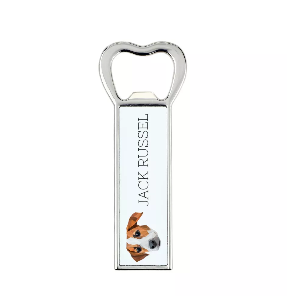 Jack Russell Terrier - bottle opener with a picture and inscription for beer by Art-Dog