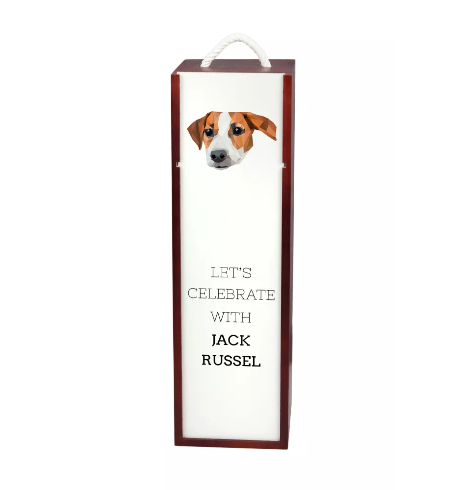 Jack Russell Terrier pudełko na wino geometryczne Art-Dog