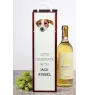 Jack Russell Terrier - une boîte géométrique avec une photo et un texte pour le vin de la marque Art-Dog
