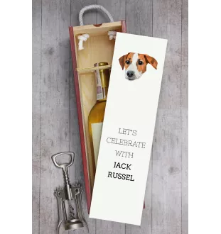 Jack Russell Terrier - geometric box with a picture and inscription for wine by Art-Dog