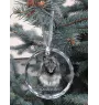 Keeshond, Spitz Loup,  - boule de Noël en cristal avec une photo, photo de chien dans le cristal, décoration personnalisée pour sapin de Noël de la marque Art-Dog