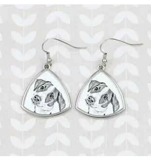 Jack Russell Terrier - dog earrings, hanging earrings with a picture, personalized jewelry with Art-Dog brand print