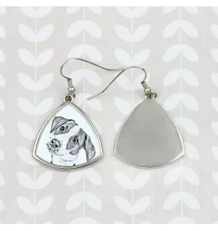 Jack Russell Terrier - boucles d'oreilles avec chien, boucles d'oreilles pendantes avec photo, bijoux personnalisés avec impression de la marque Art-Dog