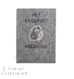 Keeshond, Spitz Loup,  - Porte passeport pour chien, porte document, cadeau pour le voyageur de la marque Art-Dog