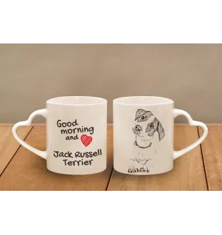 Jack Russell Terrier - tasse avec chien, une tasse adorable avec une anse en forme de cœur, un cadeau universel de la marque Art-Dog