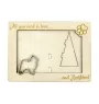 Keeshond, Spitz Loup,  - Cadre photo, cadre en bois gravé, un joli gadget pour l'amoureux des chiens par Art-Dog