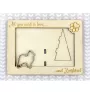 Keeshond, Spitz Loup,  - Cadre photo, cadre en bois gravé, un joli gadget pour l'amoureux des chiens par Art-Dog