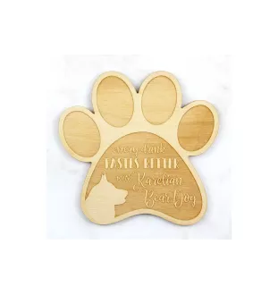 Karelischer Bärenhund, Björnhund - Tasse Untersetzer, graviert Untersetzer mit Hund, Geschenk für Hundeliebhaber von Art-Dog Marke