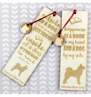 Karelischer Bärenhund, Björnhund - Lesezeichen mit Hund, personalisiertes Lesezeichen, Hundeaccessoire für Leser der Marke Art-Dog