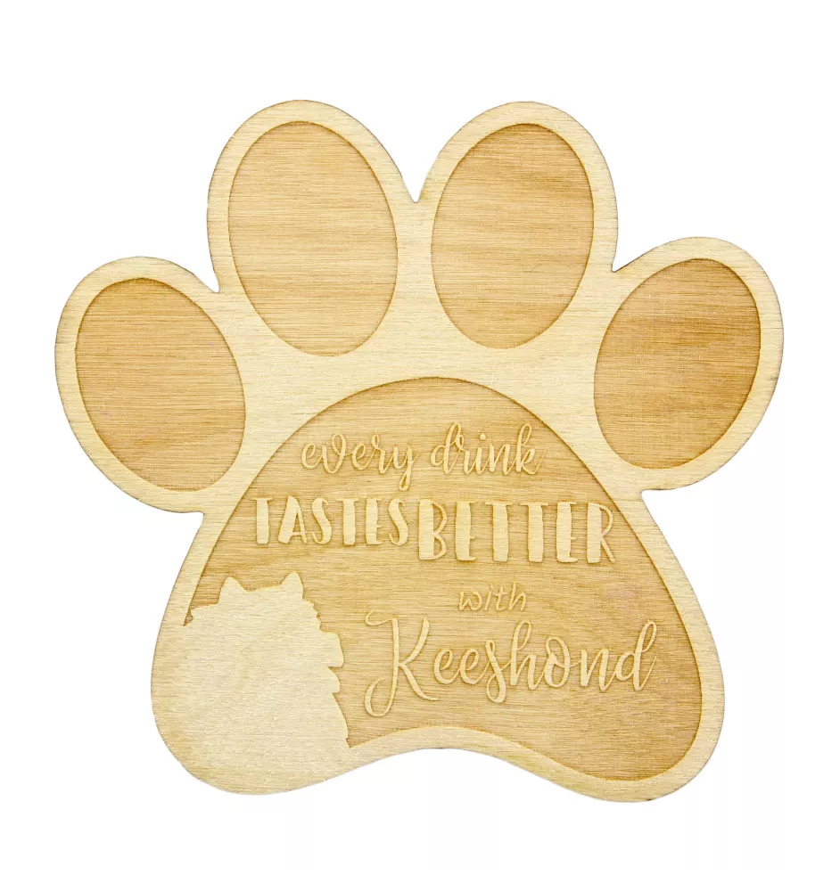 Szpic wilczy podkładka pod kubek ze sklejki Art-Dog