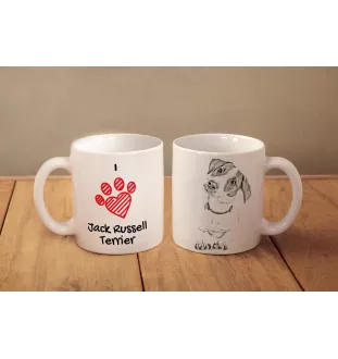 Jack Russell Terrier - tasse avec chien, une tasse adorable avec une illustration, un cadeau avec votre photo de la marque Art-Dog