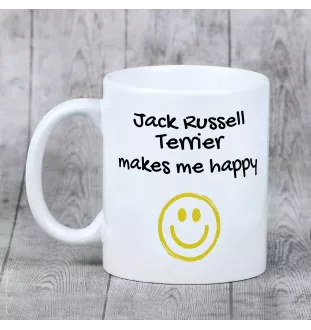 Jack Russell Terrier kubek z psem Makes me happy Art-Dog