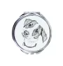 Jack Russell Terrier - Taschenspiegel mit Hund, personalisierter Taschenspiegel, kompakter Spiegel mit Art-Dog-Logo