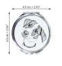 Jack Russell Terrier - miroir de poche avec chien, miroir personnalisé pour sac à main, miroir compact avec impression de la marque Art-Dog