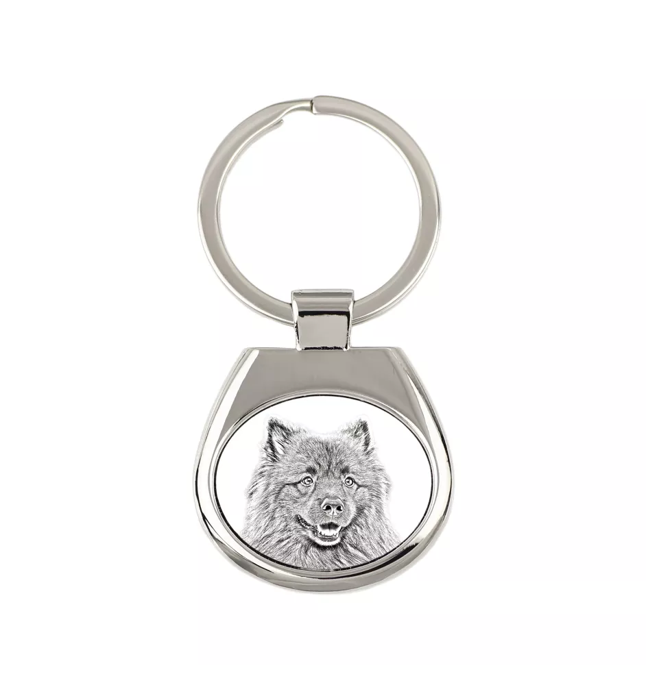 Keeshond, Wolfsspitz, Deutsche Spitze - Schlüsselanhänger mit Hund, Anhänger mit Aufdruck, personalisierter Anhänger der Marke Art-Dog