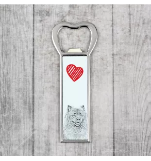 Keeshond, Wolfsspitz, Deutsche Spitze - Flaschenöffner mit Hund, personalisierter Flaschenöffner für den Kühlschrank, ein einzigartiges Geschenk für Männer von der Marke Art-Dog