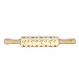 Karelischer Bärenhund, Björnhund - kleiner Nudelholz mit Hundemuster, Nudelholz für Kinder, Verzierung von Keramikton von Art-Dog.