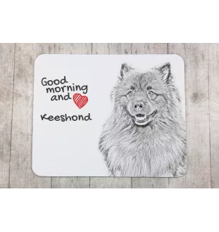 Keeshond, Wolfsspitz, Deutsche Spitze - Mauspad mit Druck, personalisiertes Mauspad mit Hund, einzigartiges Gadget für Büroangestellte von Art-Dog.