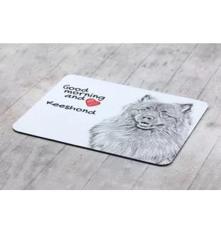 Keeshond, Spitz Loup,  - tapis de souris personnalisé avec impression, tapis de souris personnalisé avec chien, accessoire unique pour employé de bureau de la marque Art-Dog