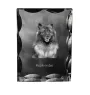 Keeshond, Wolfsspitz, Deutsche Spitze - Kristall mit einem Hundebild, Glasstatuette mit einem Bild, einzigartiger Bilderrahmen der Marke Art-Dog