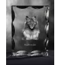 Keeshond, Spitz Loup,  - cristal avec photo de chien, statuette en verre avec photo, cadre exceptionnel avec photo de la marque Art-Dog