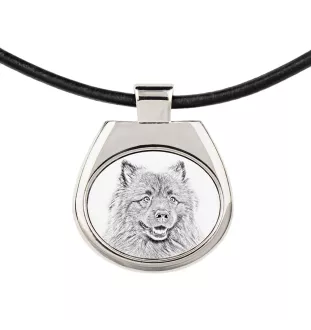 Szpic wilczy zawieszka naszyjnik z psem Art-Dog