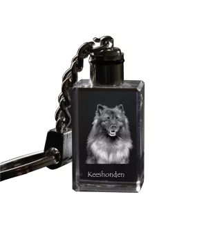 Szpic wilczy brelok kryształowy z psem Art-Dog