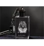 Keeshond, Spitz Loup,  - Porte-clés en cristal avec photo de chien, porte-clés lumineux, cadeau unique de la marque Art-Dog