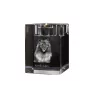 Keeshond, Spitz Loup,  - Bougeoir avec photo de chien, porte bougie en cristal, cadeau personnalisé par la marque Art-Dog