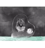 Keeshond, Wolfsspitz, Deutsche Spitze - Kristalluhr mit einem Hundebild, Herzregal-Uhr, personalisierte Standuhr der Marke Art-Dog