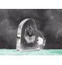 Keeshond, Wolfsspitz, Deutsche Spitze - Kristalluhr mit einem Hundebild, Herzregal-Uhr, personalisierte Standuhr der Marke Art-Dog