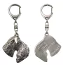 Kerry Blue Terrier, Irish Blue Terrier - Silver-plated key ring with dog, handbag decoration, backpack pendant by Art-Dog brand