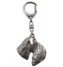 Kerry Blue Terrier, Irish Blue Terrier - Silver-plated key ring with dog, handbag decoration, backpack pendant by Art-Dog brand