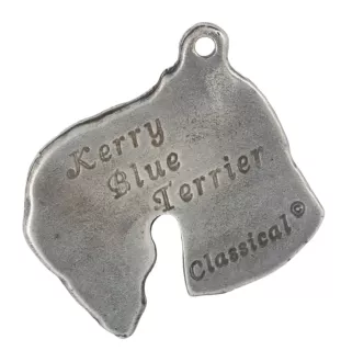 Kerry Blue Terrier, Irish Blue Terrier - Versilberter Schlüsselanhänger mit Hund, Handtaschen-Dekoration, Rucksack-Anhänger der Marke Art-Dog