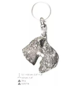 Terrier Kerry Blue - Pendentif chien argenté, décoration de sac à main, pendentif sac à dos par la marque Art-Dog