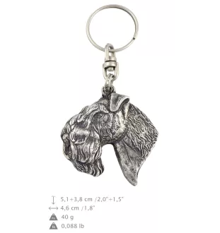 Kerry Blue Terrier brelok do kluczy posrebrzany Art-Dog