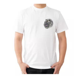 Keeshond, Dutch Barge Dog, Smiling Dutchman, - dog-shaped patch, embroidered patch, unique decoration for Art-Dog backpack