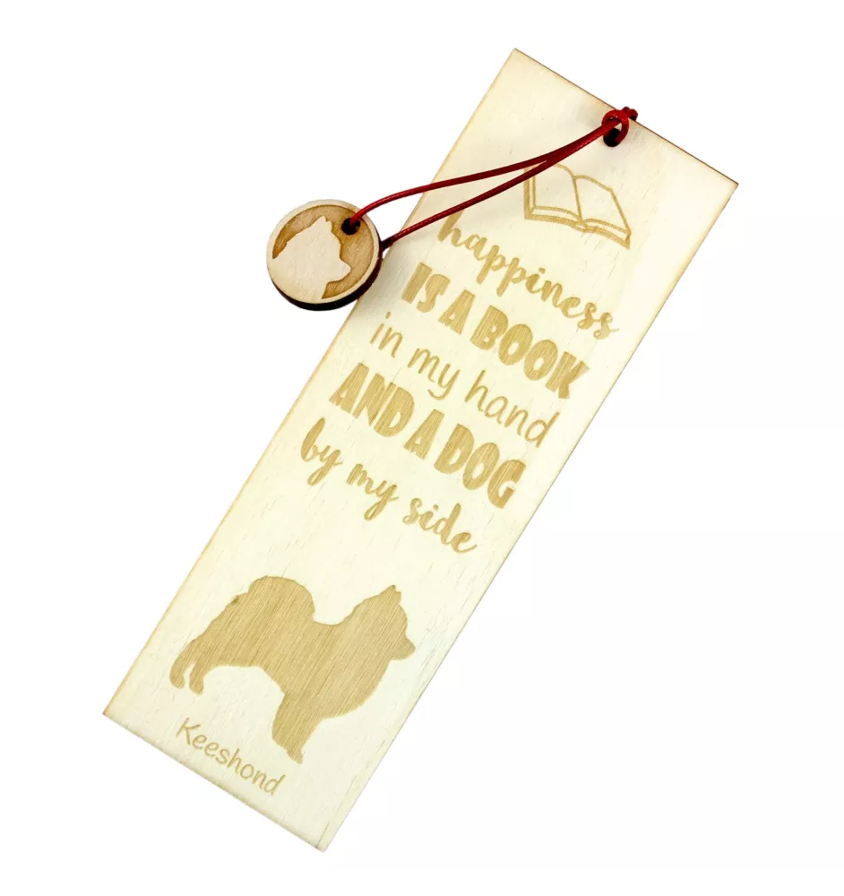 Keeshond, Dutch Barge Dog, Smiling Dutchman, - dog bookmark, personalized bookmark, dog gadget for Art-Dog brand readers