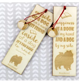 Keeshond, Spitz Loup,  I - marque-page pour livre avec chien, marque-page personnalisé, accessoire canin pour les lecteurs de la marque Art-Dog