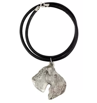 Kerry Blue Terrier, Irish Blue Terrier - Necklace with dog, silver-plated pendant for dog fan, unique jewelry by Art-Dog brand