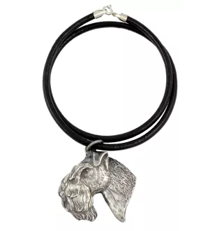 Kerry Blue Terrier, Irish Blue Terrier I - Necklace with dog, silver-plated pendant for dog fan, unique jewelry by Art-Dog brand