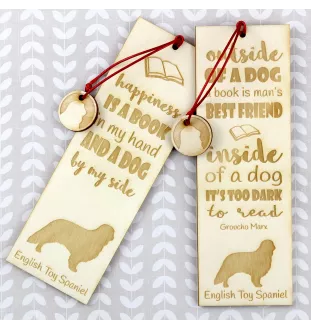 Epagneul King Charles, King Charles Spaniel - marque-page pour livre avec chien, marque-page personnalisé, cadeau pour les amateurs de livres de la marque Art-Dog
