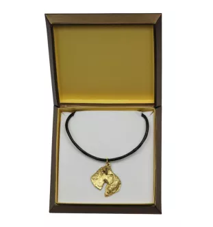 Terrier Kerry Blue - Collier de chien dans une boîte cadeau, pendentif plaqué or pour les fans de chiens, bijoux remarquables par Art-Dog