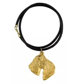 Kerry Blue Terrier, Irish Blue Terrier - Dog necklace, gold-plated pendant for dog fan, unique jewellery by Art-Dog brand