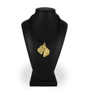 Kerry Blue Terrier, Irish Blue Terrier - Dog necklace, gold-plated pendant for dog fan, unique jewellery by Art-Dog brand