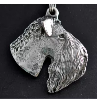 Kerry Blue Terrier, Irish Blue Terrier - Dog necklace in gift box, silver-plated locket for dog fan, striking pendant by Art-Dog brand