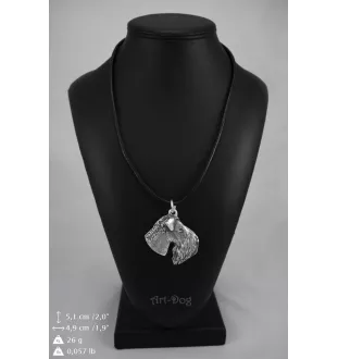 Kerry Blue Terrier, Irish Blue Terrier - Dog necklace in gift box, silver-plated locket for dog fan, striking pendant by Art-Dog brand