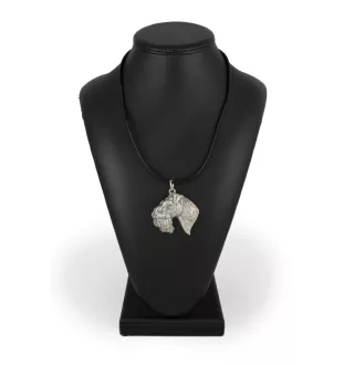 Kerry Blue Terrier, Irish Blue Terrier I - Dog necklace in gift box, silver-plated locket for dog fan, striking pendant by Art-Dog brand